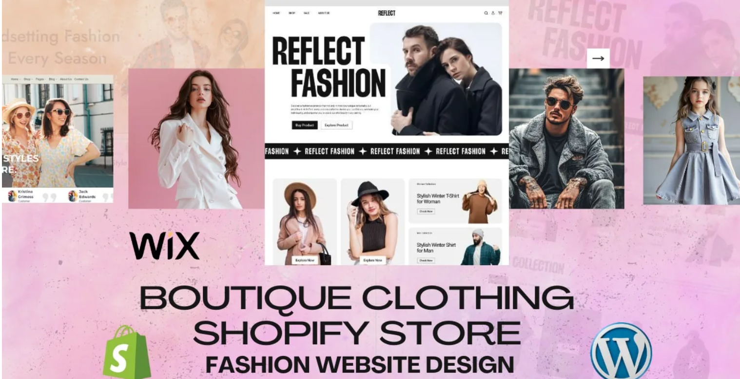 Boutique clothing and fashion website design