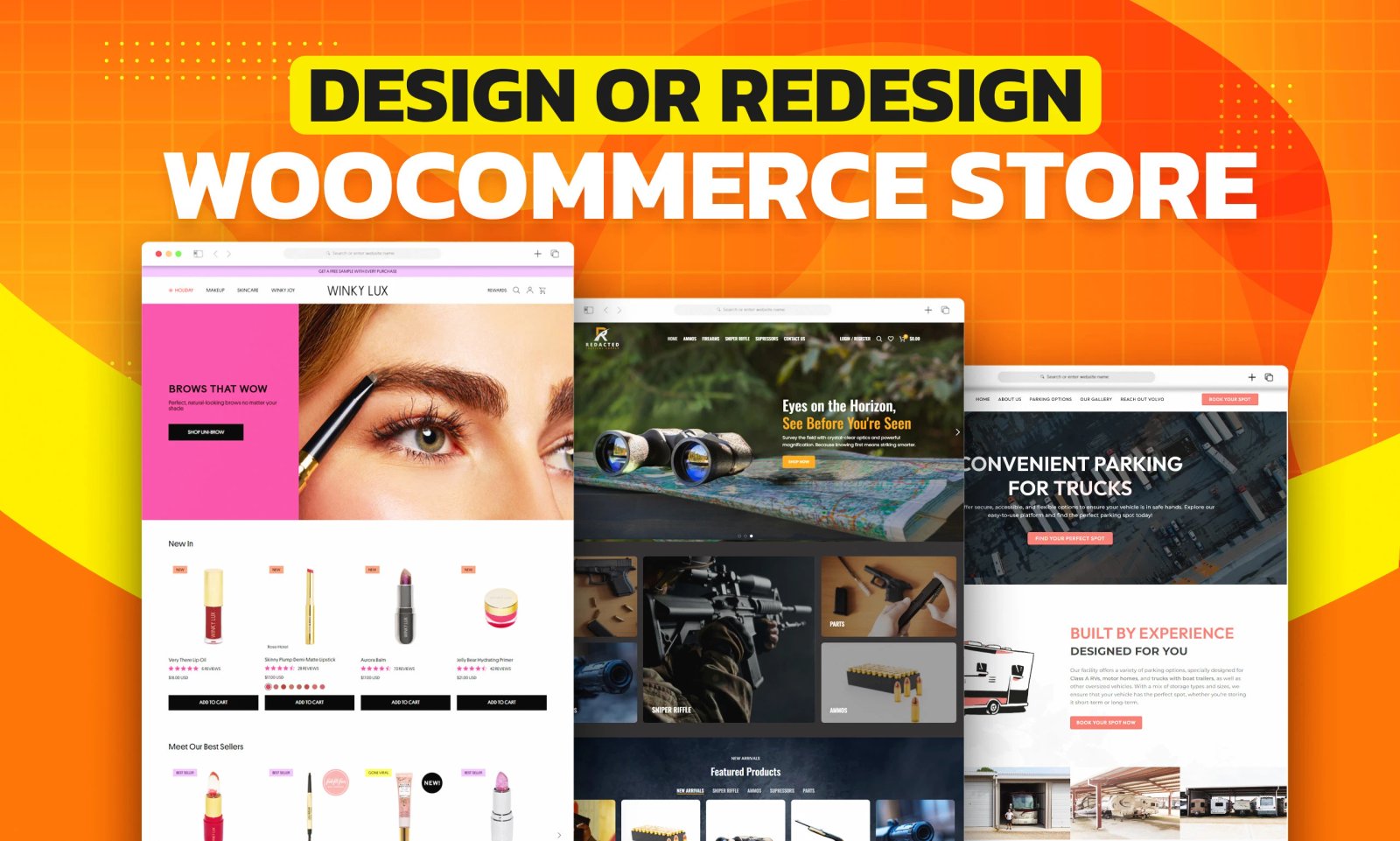 WooCommerce store designs we have built